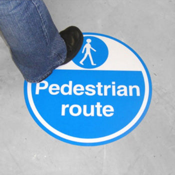 Floor Sign - Pedestrian Route